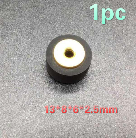 1pc copper 13*8*6*2.5mm retractor wheel belt pulley rubber audio pressure recorder cassette deck pinch roller tape Stereo player ► Photo 1/6