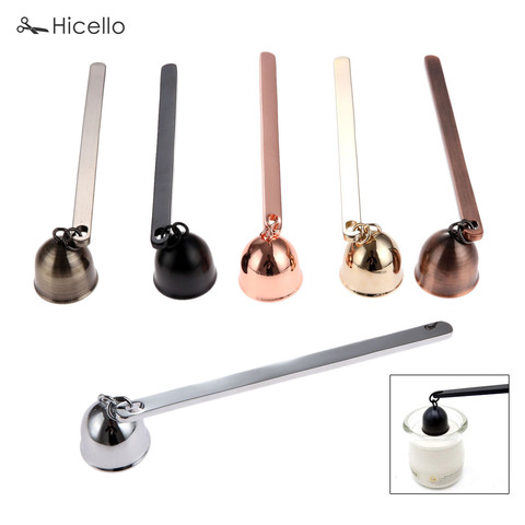 1pc Candle Snuffer Bell shape Stainless Steel Vintage Candle Wick Extinguisher put out flame Home Rose Gold Silver Black Bronze ► Photo 1/6