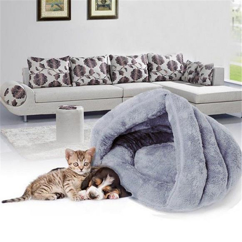Hot Pet Dog Cat Bed House Warm Soft Mat Bedding Cave Basket Kennel Washable Nest 2022 New ► Photo 1/6
