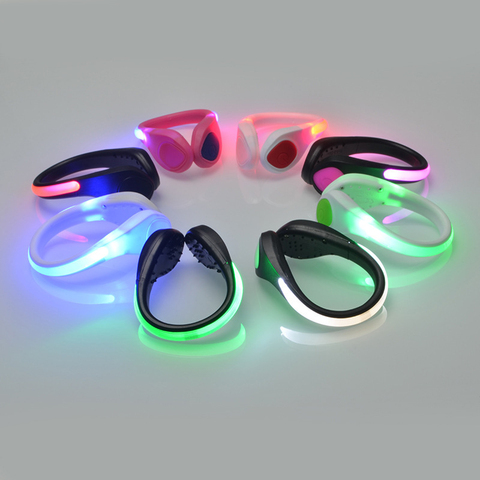 LED Luminous Shoe Clip Outdoor Bicycle LED Luminous Night Running Shoe Safety Clips Cycling Sports Warning Light Safety #ND ► Photo 1/6