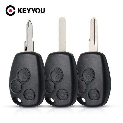KEYYOU 3 Button Car Remote Key Shell Case For Renault Trafic Vivaro Primastar Movano Kangoo 2 Clio 3 With NE72/VAC102/VA2 Blade ► Photo 1/6