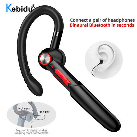 Fingerprint Touch 5.0 Bluetooth Headset Handsfree HIFI Wireless Earphone Waterproof Earpiece With Mic 110mAh Lithium Battery ► Photo 1/6