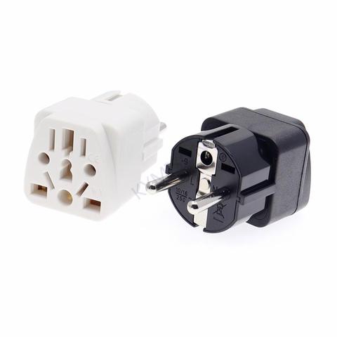 New Universal Italy Switzerland India UK US AU to EU German Russia AC Power Socket Schuko Plug Travel Charger Adapter Converter ► Photo 1/6