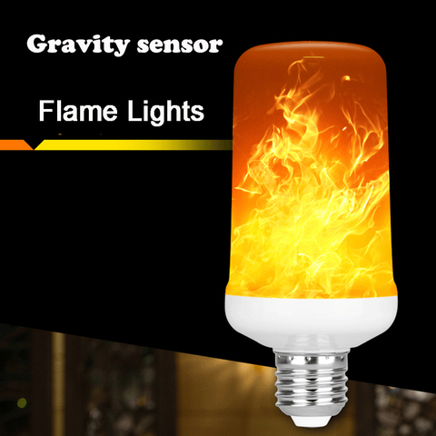Dynamic Flame Effect LED Corn light Bulb Lamp 110V 220V E27 Simulation Fire Burning Flicker With Gravity sensor Decoration lamps ► Photo 1/6