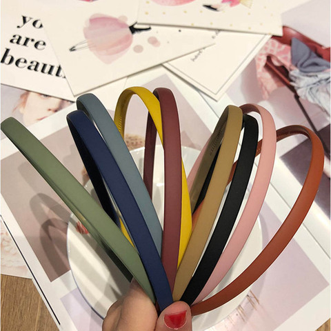 Hot Sales Plastic Fashion Thin Headband Resin Headbands Frosted Hair Accessories For Woman Girls Anti-Slip Hair Hoop Headwear ► Photo 1/6