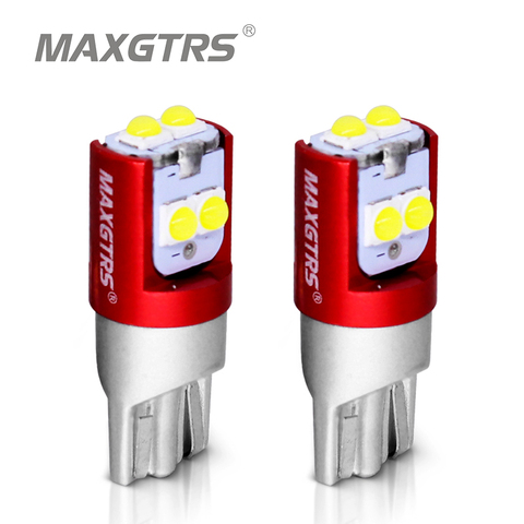 2x T10 LED W5W 5W Car Side Interior lights 12V Super Bright Bulb 3030 Chips 194 168 Auto White 6000K Parking Marker Dome Lamps ► Photo 1/6