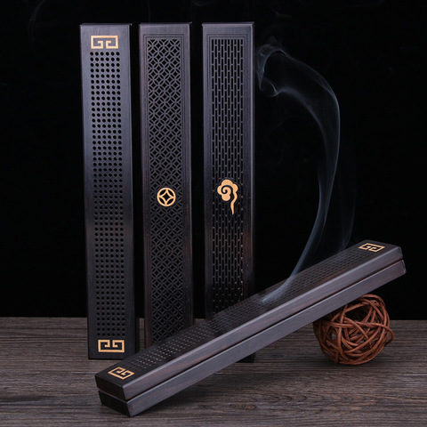 Handmade Creative Wood Aromatherapy Incense Stick Holder Hollow Incense Burner Wood Censer Box Wood Carving Crafts Chinese Gift ► Photo 1/6