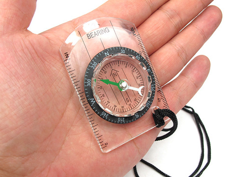 Transparent Plastic Compass Proportional Footprint Travel Outdoor Camping Hiking Military Compass Tools Bussola Compasso Kompas ► Photo 1/6