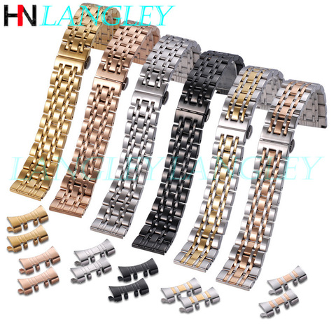 Solid 304L Stainless Steel Replacement Watch Band 12 13 14 16 17 18 19 20 21 22 23 24mm Width Wristband Watch Straps ► Photo 1/6
