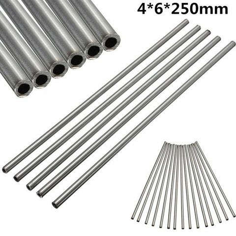 2pcs seamless stainless steel capillary silver tube 6mm x 4mm inner diameter length 250mm, with oxidation resistance ► Photo 1/6