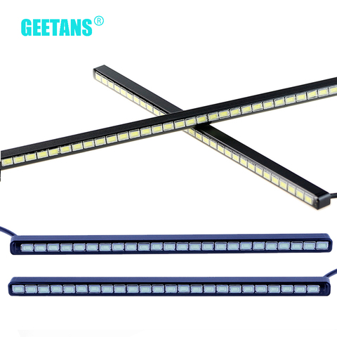 Ultra-thin Led Strip Daylight 18/24/30 LED SMD AUTO Car Daytime Running Lights  DRL Fog Light Source Car Styling 12V F ► Photo 1/6