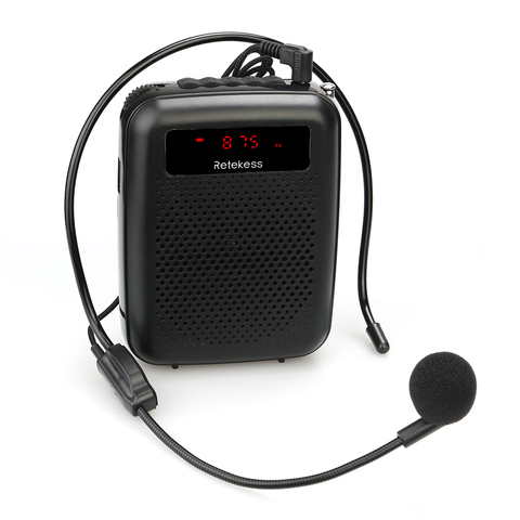 RETEKESS PR16R Portable FM Recording Voice Amplifier Megaphone FM Radio Recorder Teacher Loudspeaker for School Meeting Training ► Photo 1/6
