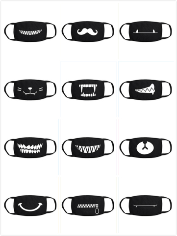 Mouth Mask With Design Funny Fabric For Making Mask Faces Washable Cotton Face Mask Cotton Face Mask Fun Print Masque Femme ► Photo 1/6