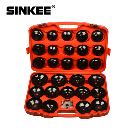 30pc Oil Filter Removal Wrench Caps Fluted Cups Socket Remover Automotive Universal Auto Car Tool Kit For Ford BMW AUDI SK1506 ► Photo 1/5
