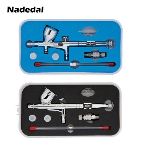 Nasedal NT-180T/NT-130T Dual-Action spray gun 0.2/0.3/0.5mm 9cc/7cc Gravity Feed Airbrush Kit Set for Art Craft Model Body Nail ► Photo 1/6