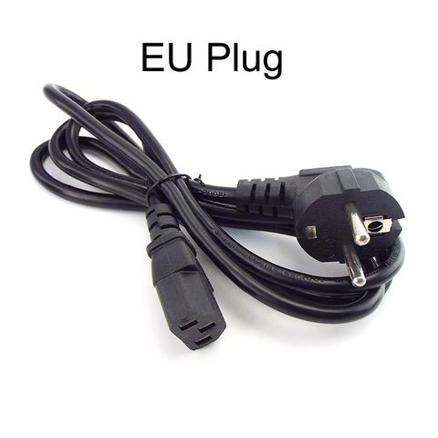 EU/US/AU/UK Power Cord  Euro Plug  Adapter Cable For Dell Desktop PC Monitor HP Espon Printer LG TV Projector ► Photo 1/6