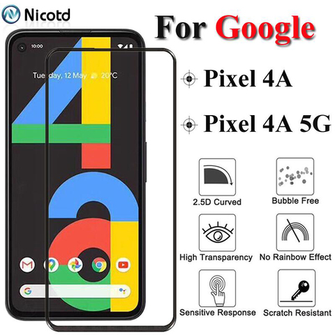 9H Full Glued Phone Screen Protector For Google Pixel 4A 5.81