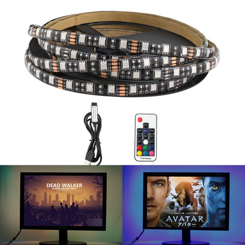 5 V USB RGB TV Backlight Led Strip 5V Tape PC 5V 5050 Waterproof RGB Led Tape Strip USB 5V Led Tape Waterproof with controller ► Photo 1/6