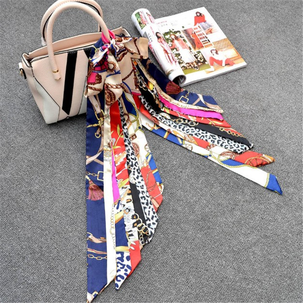 New arrival Twilly bags handle silk scarf small bow tie strap ribbon hair  band bandeaus small silk drop shipping - AliExpress