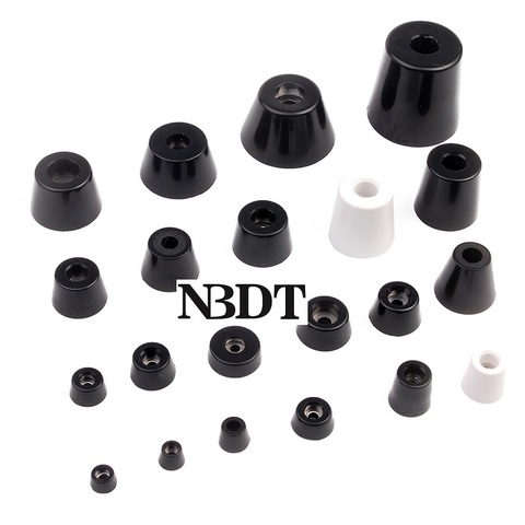 100Pcs/Lot White Black Rubber Round Taper Cone Feet Pad Bumper Spacer With Washer Furniture Electronics Appliances Instrument ► Photo 1/2