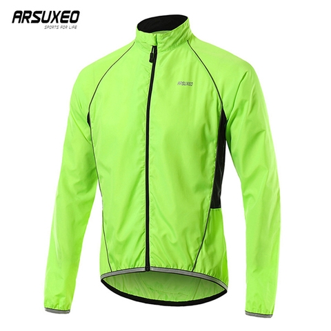 ARSUXEO Men's Outdoor Cycling Jacket Sports Waterproof Quick Dry Windbreaker Running Sun Protection Bicycle Skin Clothing ► Photo 1/6