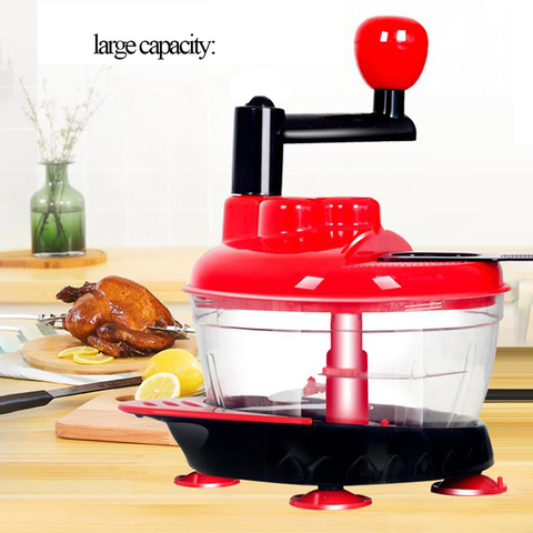 Kitchen Manual Multi-functional Stainless Steel Blade Sausage Cutter Meat Grinder Egg Blender, Meat Chili Vegetable Slice Mincer ► Photo 1/6