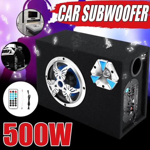 6 Inch 500W Under-Seat Car Subwoofer Modified Speaker Stereo Audio Bass Amplifier Subwoofers Car Audio Auto bluetooth Speakers ► Photo 1/6