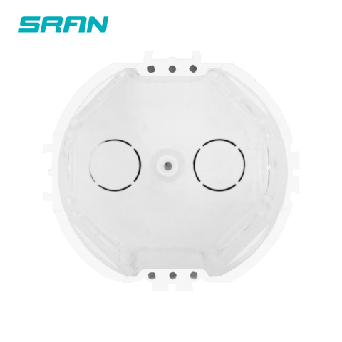 SRAN EU Standard, Wall Round Mounting Box, Internal Cassette, Wiring Box, White Back Box For EU Switch and Socket ► Photo 1/4