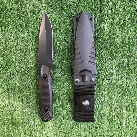 Sharp fixed Blade Hunting Knife black Titanium Camping Survival Tactical Knife Diving Paratroopers Half with ABS Case Sheath ► Photo 1/6