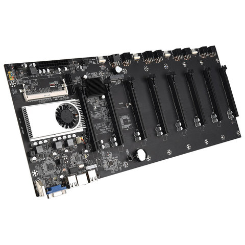 Riserless mining motherboard 8 GPU Bitcoin Crypto Etherum Mining Support 1066/1333/1600MHz ► Photo 1/6