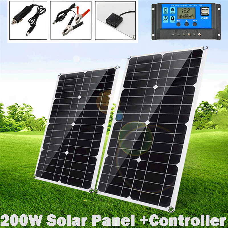 Solar Panel Battery Charger 10W 18V Charging Tools for Mobile Phone RV Car 