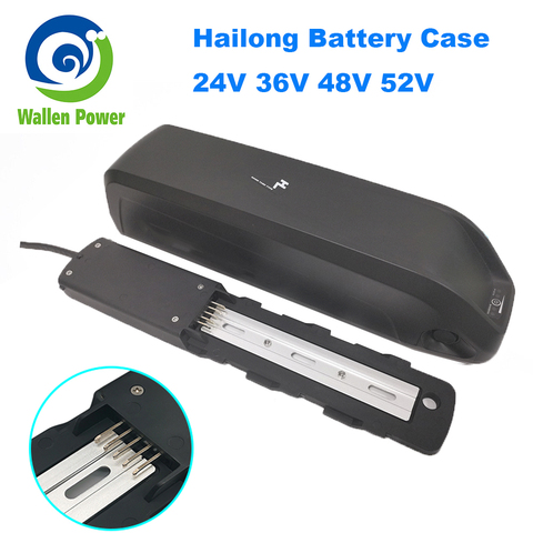 Hailong 1 Ebike Batteries Empty Box 24V 36V 48V 52V Down Tube 56pcs 18650 Cells Electric Bicycle Bike Battery Case ► Photo 1/6