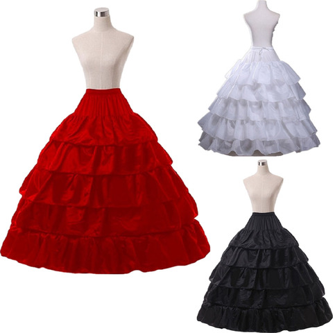 New Halloween Petticoat Vintage Fancy Underskirt 4 Hoop Skirt 5 Layers Ruffles Short Women Tulle Petticoat Girls Skirt ► Photo 1/6