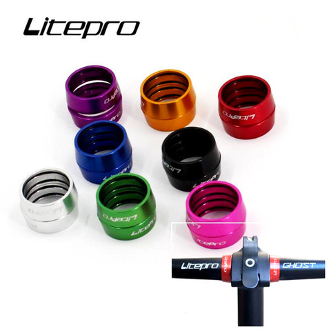 Litepro Folding Bike Straight Handle Bar Fixed Cover Stop Collar Space Ring MTB Bicycle 25.4MM Handlebar Spacing-rings Parts ► Photo 1/6