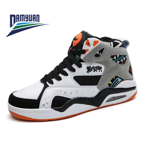 Damyuan 2022 Men's High Top Sports Trainers Antiskid Wear-resistant Youth Basketball Shoes Safety Protective Ankle Plug Size 46 ► Photo 1/6
