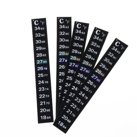 5pcs Waterproof Tank Aquarium Thermometer LCD Fish Tank Temperature Measurement Strip Digital Display Aquarium Rubber Temperatur ► Photo 1/6