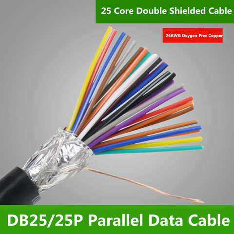 1Meter 26AWG Pure Copper 25Core Shielding Wire DB25 25 Needle Connecting Cable Parallel Print Wire 25 Core Data Line Signal Line ► Photo 1/5