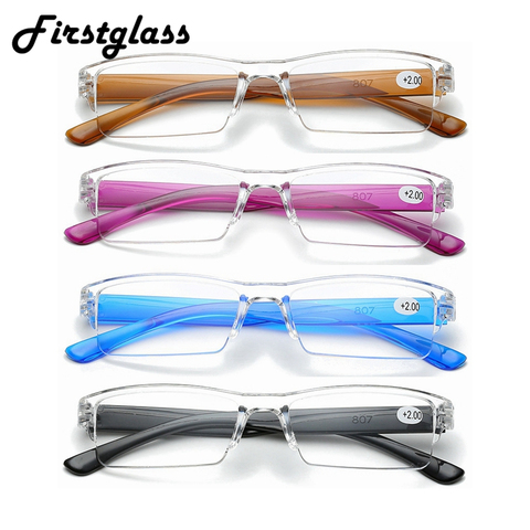 PANDER Ultralight Rimless Transparent Reading Glasses Fashion Retro Vintage Men Women Magnifying Presbyopic Glasses TR90 Gafas ► Photo 1/6
