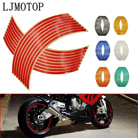 Wheel Sticker Reflective Rim Stripe Tape Bike Motorcycle Stickers For Honda For Kawasaki Z750 Z800 For YAMAHA MT07 MT09 MT10 R1 ► Photo 1/6