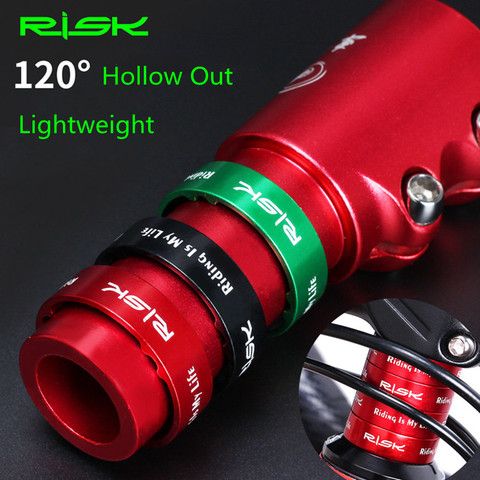 Risk 4pcs Aluminum Bicycle Front Fork Headset Gaskets MTB Road Bike Handlebar Hollow Adjusting Washer 5mm/10mm Bike Stem Spacers ► Photo 1/6