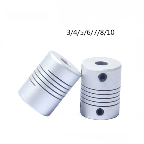 4pcs CNC D19L25 Motor Jaw Shaft Coupler 3mm To 10mm Flexible Coupling OD 19x25mm wholesale Dropshipping 3/4/5/6/7/8/10mm ► Photo 1/2