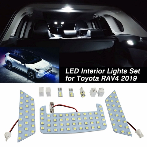 Hot Car White LED Interior Upgrade Light Lamp Bulb Kit fit for Toyota RAV4 2022 (support  dropshipping) ► Photo 1/6