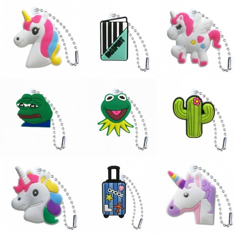 1pcs Leisure PVC Charm Ball Chain Unicorn Desk Accessories&Organizer Key Holder Keychain Organize Trinket Bag Clothes Decoration ► Photo 1/6