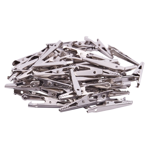 50 Pcs Silver Tone Metal Alligator Clip Crocodile Clamps ► Photo 1/6