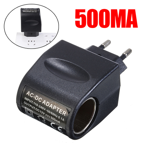 EU Plug Black Adapter Converter Car Cigarette Lighter 220V AC Socket To 12V DC Household Charger Converter Adapter ► Photo 1/6