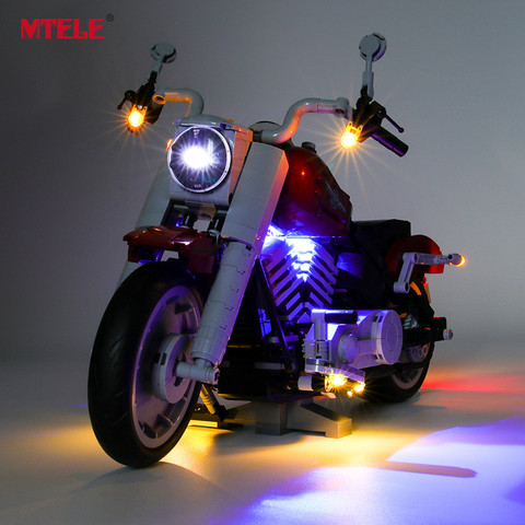 MTELE Brand LED Light Up Kit For Creator Expert Harly Davidson Fat Boy Lighting Set Compatile With 10269 NOT Include The Model ► Photo 1/6