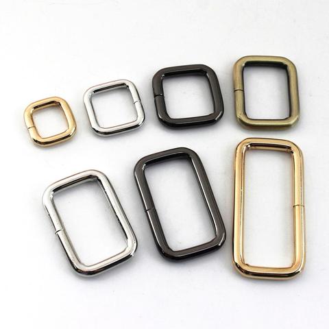 2pcs Metal Square Ring Buckle for Webbing Backpack Bag Parts Leather Craft Strap Belt Purse Pet Collar Clasp High Quality ► Photo 1/6