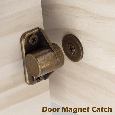 KeenKee Magnet Door Stopper Catch Closer Furniture Fittings Rustic Bronze Strong Super Powerful Neodymium Magnets Door Stoppers ► Photo 1/6