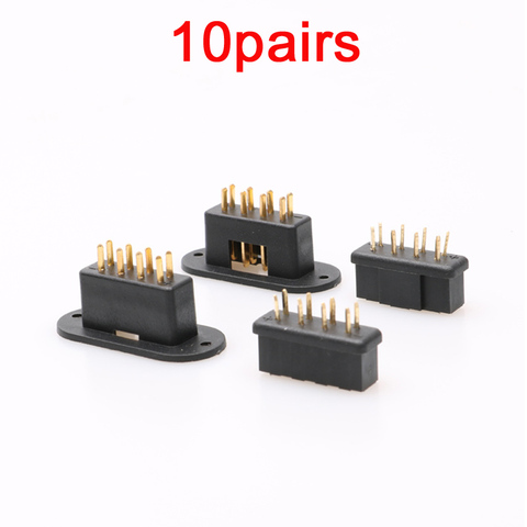 10Pairs Mpx 8 Pin Connector Plug Goldplated Male/Female for Signal Transmission & Low Current Drive Connecting RC Models Parts ► Photo 1/6