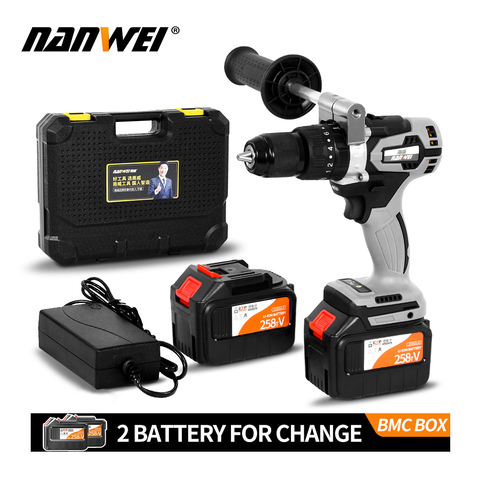 21V Cordless Drill Industrial Grade Brushless Impact Drill 1/2